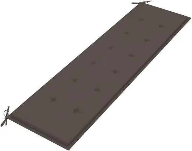 Alt view image 12 of 17 - vidaXL Garden Bench Cushion Taupe 180x50x4 cm Oxford Fabric