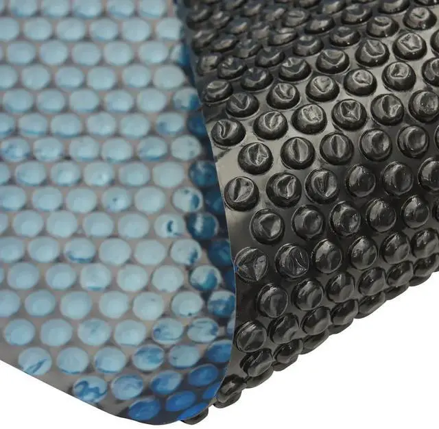 Alt view image 8 of 11 - vidaXL Floating PE Solar Pool Film 383.9"x192.1" Black and Blue