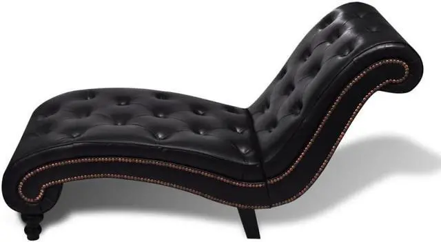 Alt view image 11 of 13 - vidaXL Chaise Longue Padded Recliner Chair Lounge Sofa Chair Brown Faux Leather