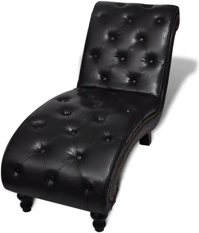 Alt view image 10 of 13 - vidaXL Chaise Longue Padded Recliner Chair Lounge Sofa Chair Brown Faux Leather