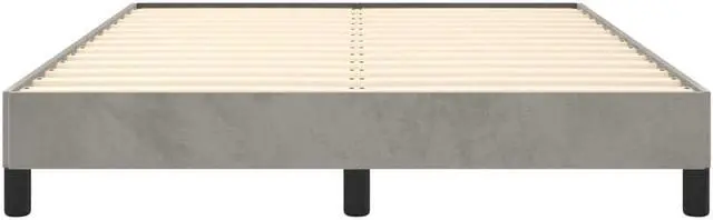 Alt view image 12 of 13 - vidaXL Queen Size Bed Frame with Plywood Slats, Platform Bed Frame, Velvet Upholstered Mattress Foundation, No Box Spring Needed & Easy Assembly, Light Gray, without Mattress
