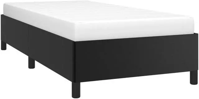 Alt view image 8 of 12 - vidaXL Bed Frame Black 39.4"x79.9" Twin XL Faux Leather
