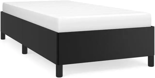 Alt view image 7 of 12 - vidaXL Bed Frame Black 39.4"x79.9" Twin XL Faux Leather
