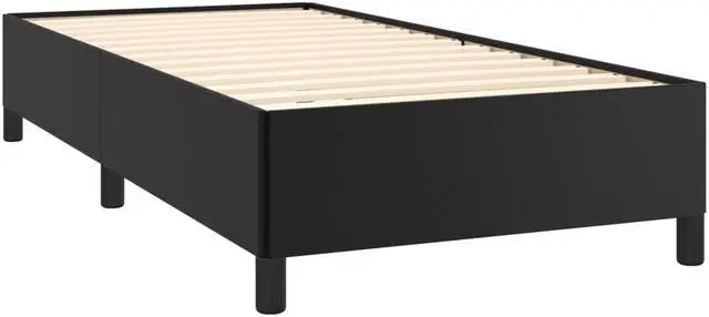Alt view image 9 of 12 - vidaXL Bed Frame Black 39.4"x79.9" Twin XL Faux Leather