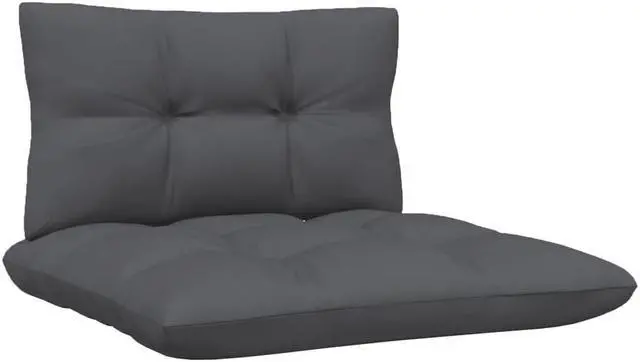 Alt view image 9 of 11 - vidaXL Patio Middle Sofa with Cushions Black Solid Pinewood