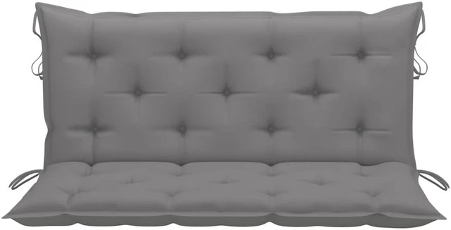 Alt view image 11 of 14 - vidaXL Indoor/Outdoor Bench Cushions 2 pcs, Patio Loveseat Cushions, Porch Swing Seat Cushions, Non-slip, Water-Repellent, Breathable, Resilient, Gray 47.2"x19.7"x2.8" Oxford Fabric