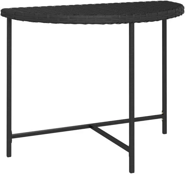 Main image of vidaXL Patio Table Black 39.4"x19.7"x29.5" Poly Rattan