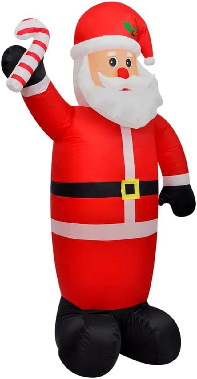Alt view image 8 of 14 - vidaXL Christmas Inflatable Santa Claus 94.5"