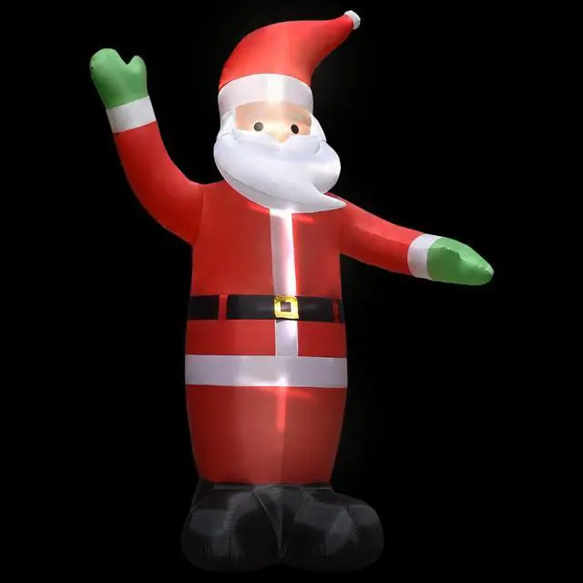 Alt view image 8 of 16 - vidaXL Inflatable Santa Claus with LEDs Christmas Decoration IP44 14.8'