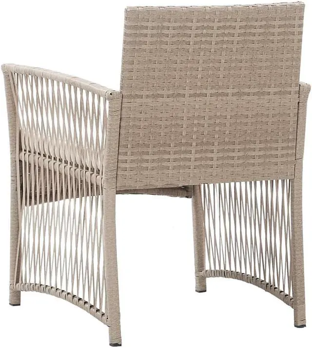 Alt view image 11 of 18 - vidaXL Patio Armchairs with Cushions 2 pcs Beige Poly Rattan