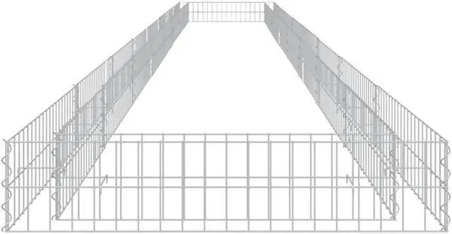 Alt view image 4 of 16 - vidaXL Gabion Raised Bed Galvanized Steel 315"x39.4"x7.9"