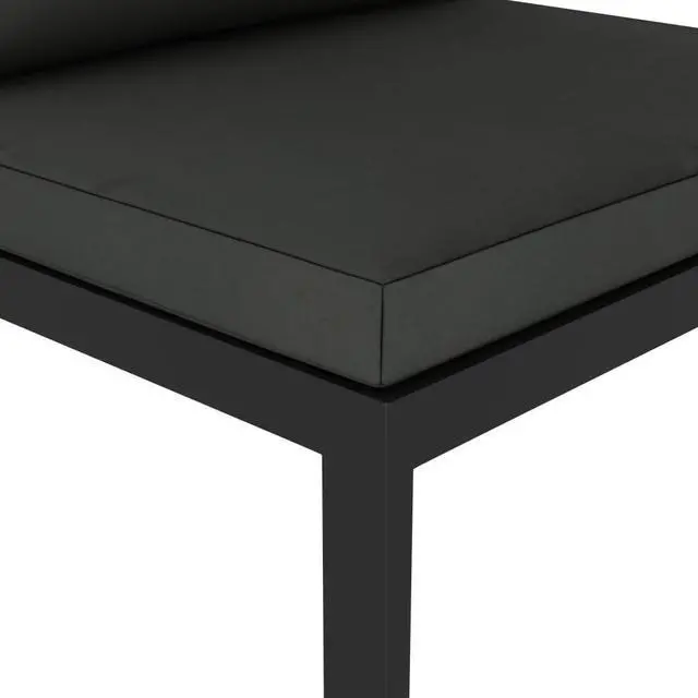 Alt view image 9 of 15 - vidaXL Sectional Middle Sofa with Cushions Aluminum Anthracite