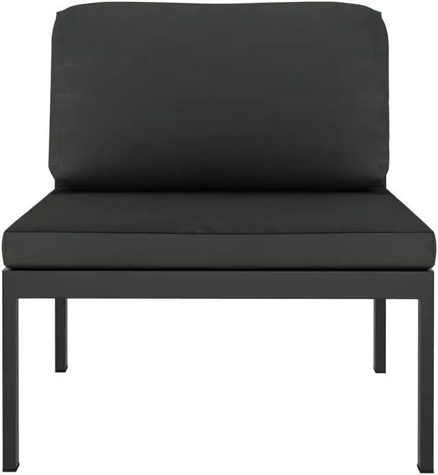 Alt view image 6 of 15 - vidaXL Sectional Middle Sofa with Cushions Aluminum Anthracite