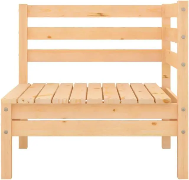 Alt view image 2 of 15 - vidaXL 3 Piece Patio Lounge Set Solid Pinewood