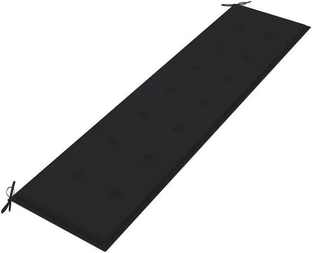 Alt view image 9 of 13 - vidaXL Garden Bench Cushion Black 200x50x4 cm Oxford Fabric