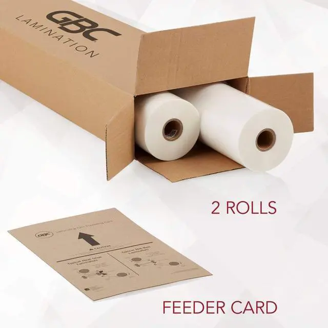 Alt view image 3 of 4 - Thermal Laminating Film Roll, 2 Pack, NAP I, 1" Poly-In Core, 1.5 Mil Laminate Rolls, 25" x 500', School Lamination (3000004)