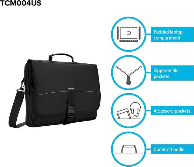 Alt view image 16 of 20 - Targus 15.6" Messenger Laptop Case - TCM004US