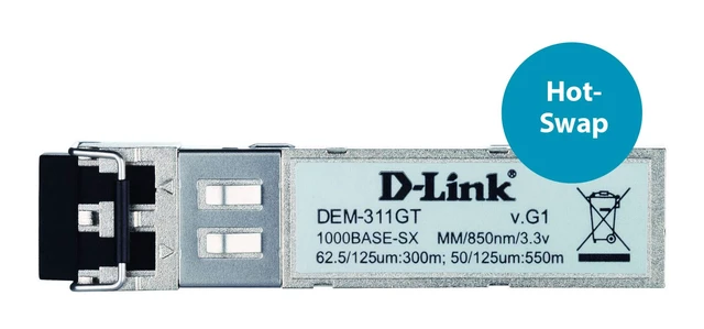 Alt view image 3 of 4 - Gigabit Ethernet Optical Transceiver Multimode 1000BASE-SX SFP Module (DEM-311GT)