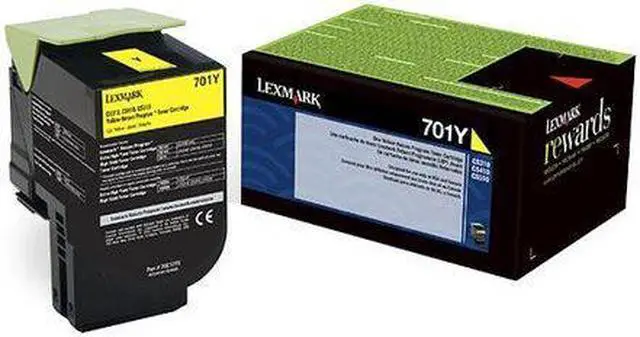 Alt view image 6 of 7 - Lexmark 70C00YG TAA Return Program Toner Cartridge - Yellow