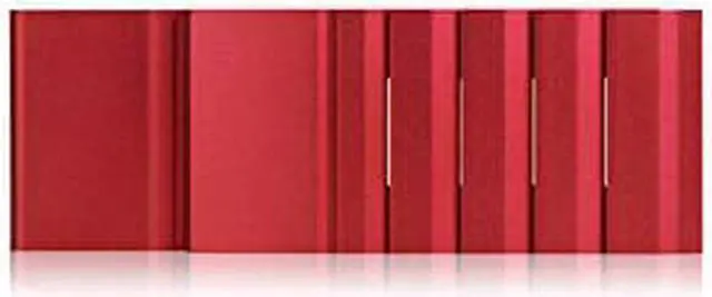 Alt view image 5 of 7 - iStarUSA DD-200-SEA-RED 2U Compact Stylish Rack Mount Chassis With Sea Bezel - Red