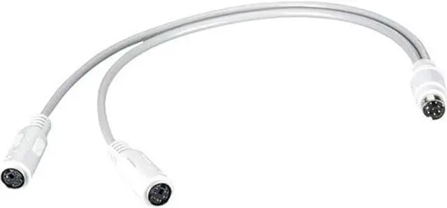 Alt view image 2 of 4 - MINI DIN Y-CABLE - 6-PIN, FEMALE/MALE/FEMALE