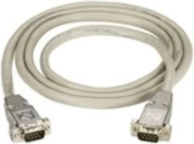 Alt view image 10 of 10 - black box corporation 50-ft rs232 shielded cable metal hood db9 male/male