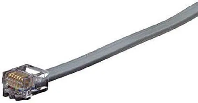 Alt view image 5 of 6 - RJ-11 Modular Cable 6-Wire Straight-Pinning 25-ft. 7.6-m