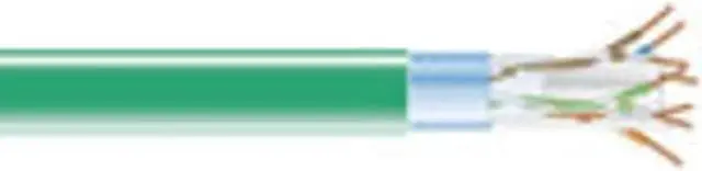 Alt view image 10 of 12 - Black Box EVNSL0617A-1000 CAT6 400-MHz Solid Bulk Cable - Shielded, Plenum, Green, 1000 ft. Spool