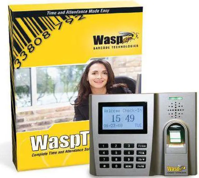 Alt view image 5 of 5 - Wasp 633808550592 WaspTime B1100 Biometric Time Clock with Biometric Time and Attendance System(Pro)