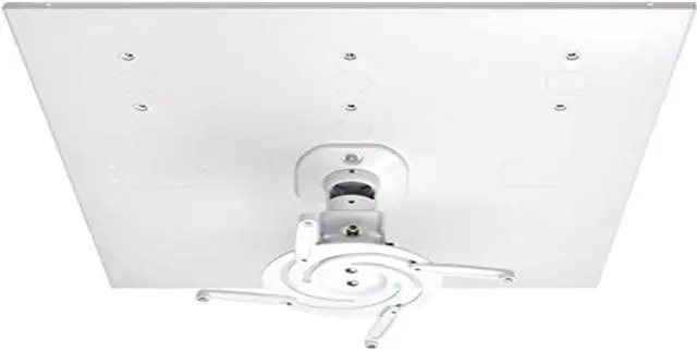 Alt view image 12 of 20 - Amer Mounts AMRDCP100KIT Universal Drop Ceiling Projector Mount - Supports up to 30lb load, 360 degree rotation, 180 degree tilt