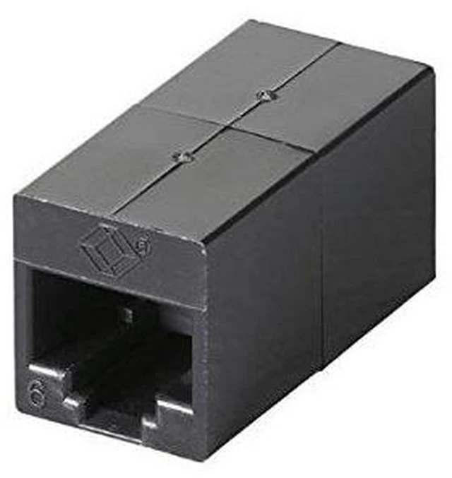 Alt view image 4 of 4 - Black Box Cat.6 Coupler - Unhielded, Straight-Pin, Office Black, 10-Pack