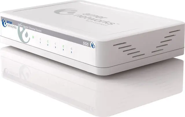 Alt view image 9 of 10 - Amer 5 Port Gigabit Ethernet Switch