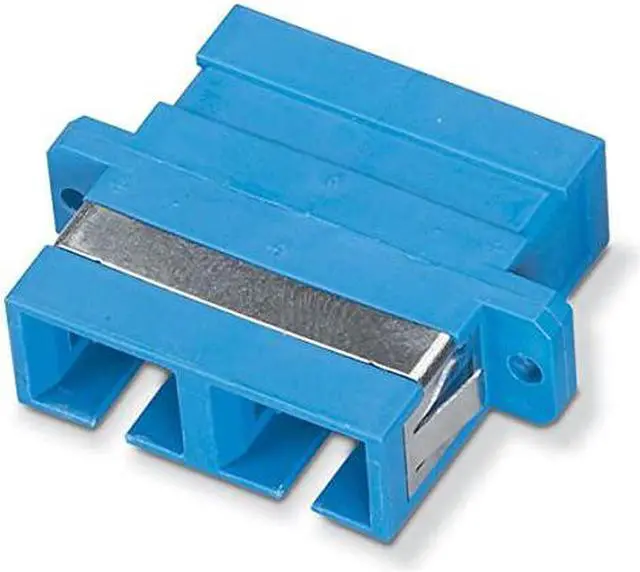 Alt view image 4 of 5 - fiber optic coupling, sc sc, rectangular mounting, multimode, duplex, bronze sleeve, plastic flange