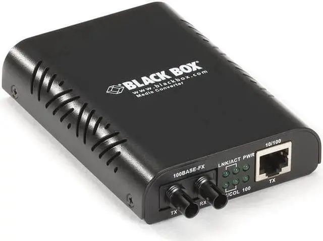 Alt view image 5 of 5 - Black Box LinkGain 10-100BASE-TX to 100BASE-FX Media Converter, ST