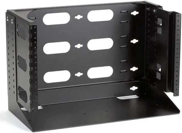 Alt view image 4 of 4 - Black Box Wallmount Rack 12" with Swing Bracket and Adjustable Shelf