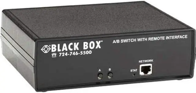 Alt view image 11 of 14 - Black Box CAT6 Remotely Controlled Layer 1 A/B Switch, Latching, Ethernet, RS-232