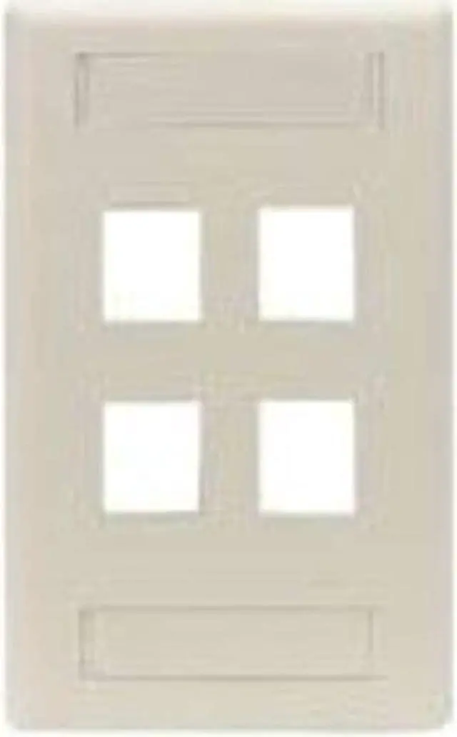Alt view image 8 of 9 - Black Box GigaStation2 4 Socket Network Faceplate