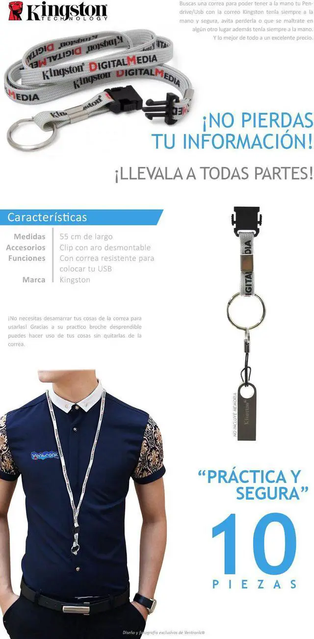 Alt view image 4 of 5 - Kingston FA-LYD-100P Flash Drive Lanyard