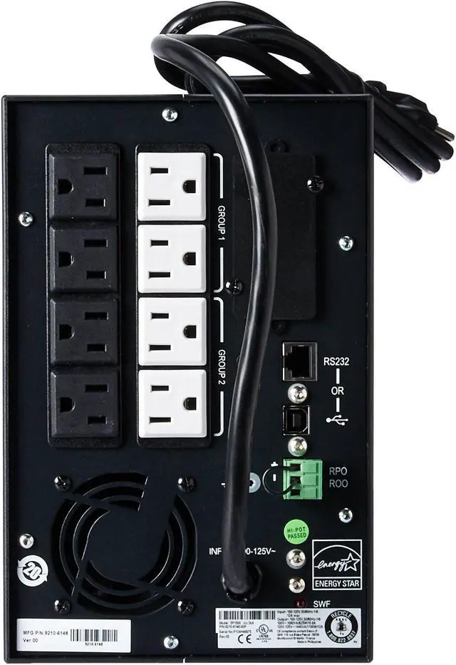 Alt view image 14 of 18 - Eaton 5P1500, 1440VA 1100 Watts 8 Outlets Tower UPS