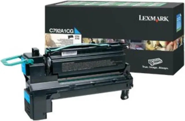 Alt view image 9 of 12 - Lexmark C792A4CG Return Program Toner Cartridge - Cyan