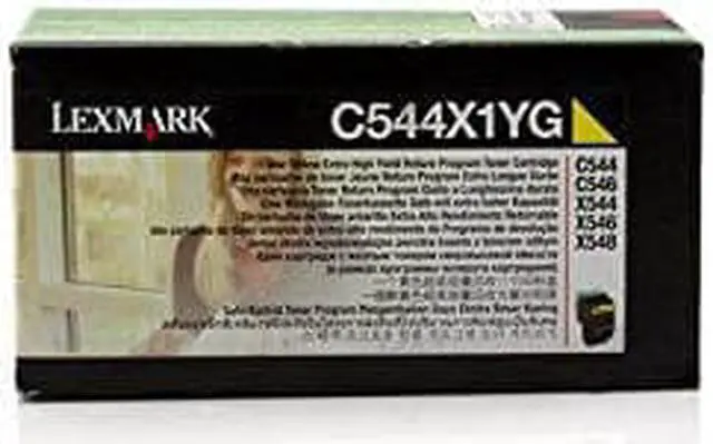 Alt view image 6 of 6 - Lexmark Lexc544X1Yg Lexmark Br X544N - 1-Xhi Rtn Prog Yellow