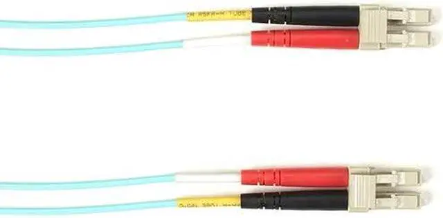 Alt view image 3 of 3 - Black Box FOCMP10-008M-LCLC-AQ 8m (26.3ft) LC-LC Aqua OM3 MM Fiber Patch Cable INDR Zip OFNP