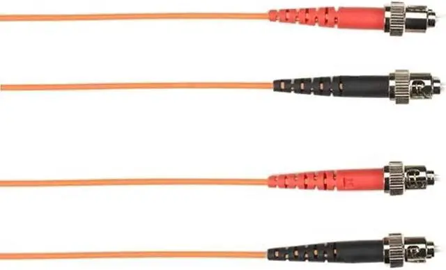 Alt view image 6 of 7 - OM1 62.5/125 MULTIMODE FIBER OPTIC PATCH CABLE - OFNR PVC, ST TO ST, ORANGE, 1-M