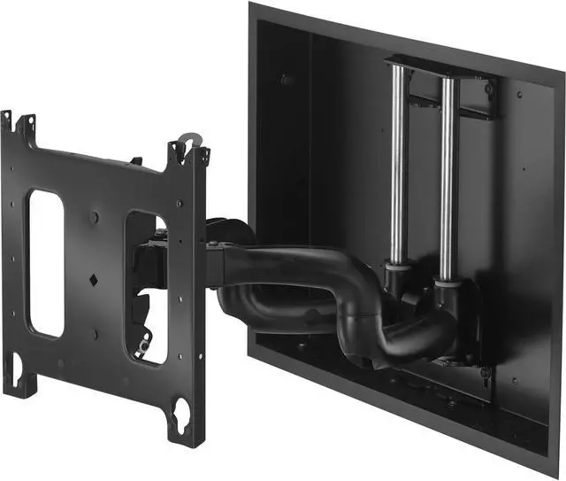 Alt view image 2 of 2 - CHIEF PNRIWUB Black 42" - 71" Large Low-Profile In-Wall Box & Swing Arm Mount
