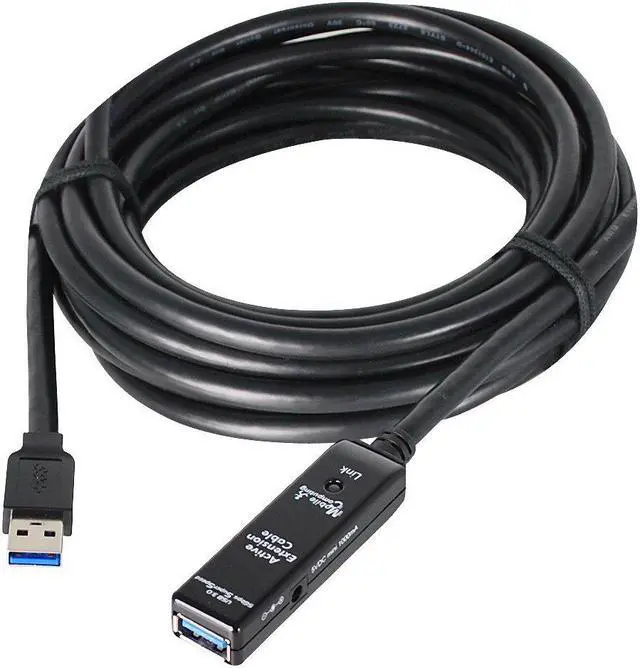 Alt view image 10 of 13 - SIIG JU-CB0811-S1 Black USB 3.0 Active Repeater Cable w/ Power adapter