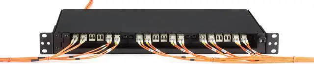 Alt view image 13 of 17 - Black Box Rackmount Fiber Shelf, 1U, 3-Adapter Panel