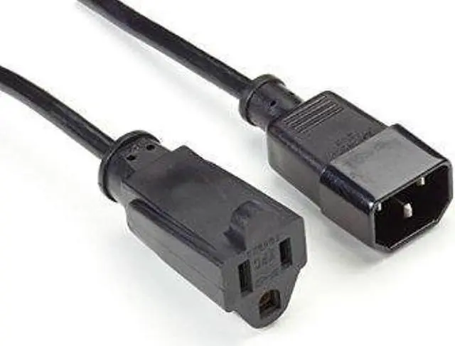 Alt view image 6 of 7 - POWER CORD - NEMA 5-15R TO IEC-60320-C14, 1-FT. (0.3-M), 45 DAY STANDARD RETURN