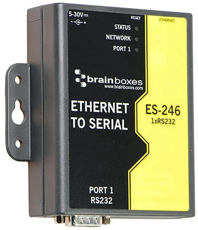 Alt view image 7 of 11 - Brainboxes ES-246 1 Port RS232 Ethernet to Serial Adapter