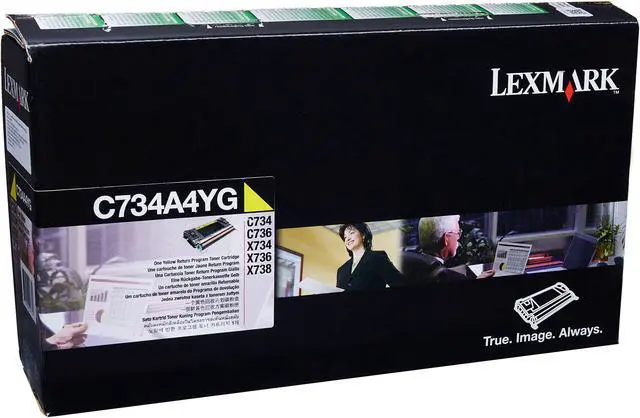 Alt view image 10 of 13 - Lexmark C734A4YG Return Program Toner Cartridge - Yellow