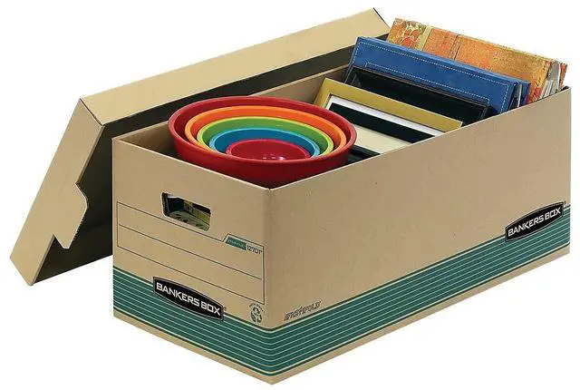 Alt view image 12 of 16 - Fellowes 1270101 Stor/File Extra Strength Storage Box, Letter, Lift-Off Lid, Kft/Green, 12/Carton